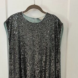 New! Sachin & Babi Sequins, High-Low Top (M)